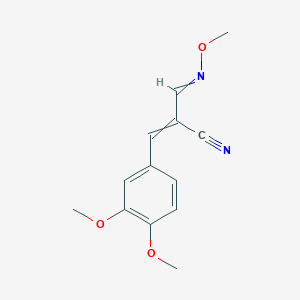 3-(3,4-Dimethoxyphenyl)-2-[(methoxyimino)methyl]prop-2-enenitrile