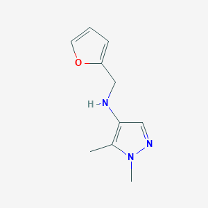 molecular formula C10H13N3O B11727479 N-(furan-2-ylmethyl)-1,5-dimethyl-1H-pyrazol-4-amine 