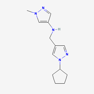 N-[(1-cyclopentyl-1H-pyrazol-4-yl)methyl]-1-methyl-1H-pyrazol-4-amine