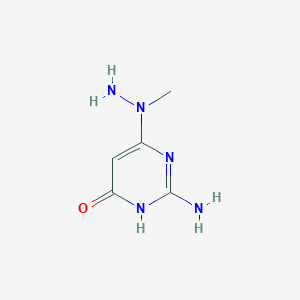 molecular formula C5H9N5O B11727540 6-(1-methylhydrazinyl)-2-aminopyrimidin-4(1H)-one CAS No. 67873-21-6