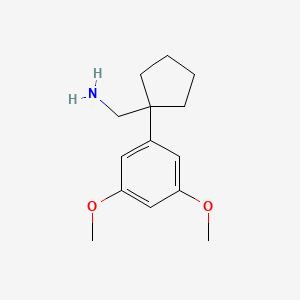 molecular formula C14H21NO2 B11727550 1-(3,5-Dimethoxyphenyl)cyclopentanemethanamine 