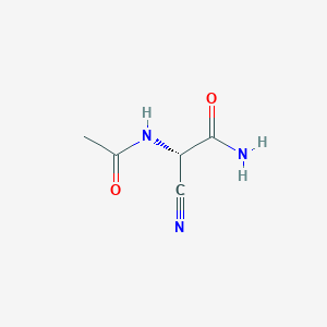 molecular formula C5H7N3O2 B11727576 (2S)-2-cyano-2-acetamidoacetamide 