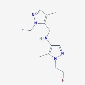 N-[(1-ethyl-4-methyl-1H-pyrazol-5-yl)methyl]-1-(2-fluoroethyl)-5-methyl-1H-pyrazol-4-amine