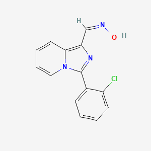 molecular formula C14H10ClN3O B11727595 (E)-N-{[3-(2-Chlorophenyl)imidazo[1,5-A]pyridin-1-YL]methylidene}hydroxylamine 