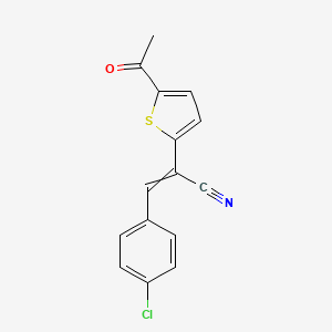 2-(5-Acetylthiophen-2-yl)-3-(4-chlorophenyl)prop-2-enenitrile