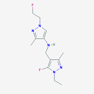 N-[(1-ethyl-5-fluoro-3-methyl-1H-pyrazol-4-yl)methyl]-1-(2-fluoroethyl)-3-methyl-1H-pyrazol-4-amine