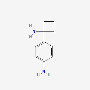 molecular formula C10H14N2 B11727615 4-(1-Aminocyclobutyl)aniline 