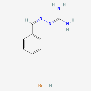 molecular formula C8H11BrN4 B11727637 N-[(E)-(Phenylmethylidene)amino]guanidine hydrobromide 