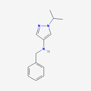 molecular formula C13H17N3 B11727727 N-benzyl-1-(propan-2-yl)-1H-pyrazol-4-amine 