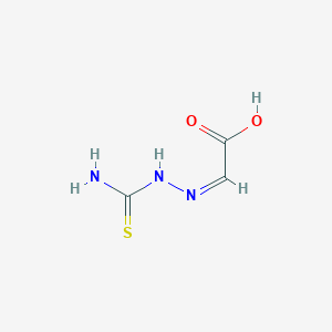 molecular formula C3H5N3O2S B11727734 (2E)-2-[(carbamothioylamino)imino]acetic acid 