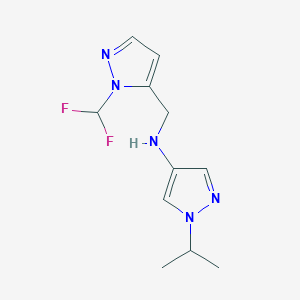 N-{[1-(difluoromethyl)-1H-pyrazol-5-yl]methyl}-1-(propan-2-yl)-1H-pyrazol-4-amine