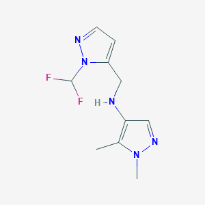 N-{[1-(difluoromethyl)-1H-pyrazol-5-yl]methyl}-1,5-dimethyl-1H-pyrazol-4-amine