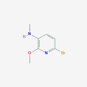 molecular formula C7H9BrN2O B11727823 6-Bromo-2-methoxy-N-methylpyridin-3-amine 