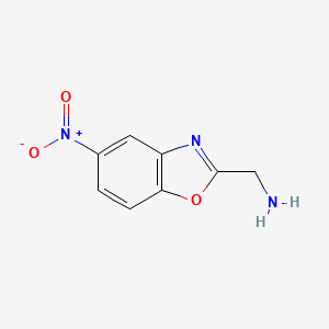 molecular formula C8H7N3O3 B11727848 5-Nitrobenzoxazole-2-methanamine 