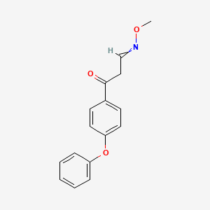 molecular formula C16H15NO3 B11727857 3-(Methoxyimino)-1-(4-phenoxyphenyl)propan-1-one 