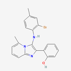 2-[3-(2-Bromo-4-methylanilino)-5-methylimidazo[1,2-a]pyridin-2-yl]phenol