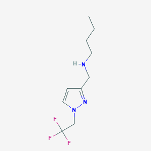 molecular formula C10H16F3N3 B11727879 butyl({[1-(2,2,2-trifluoroethyl)-1H-pyrazol-3-yl]methyl})amine 