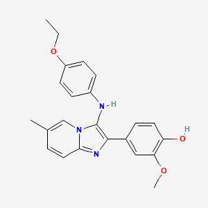 molecular formula C23H23N3O3 B1172788 4-[3-(4-Ethoxyanilino)-6-methylimidazo[1,2-a]pyridin-2-yl]-2-methoxyphenol 