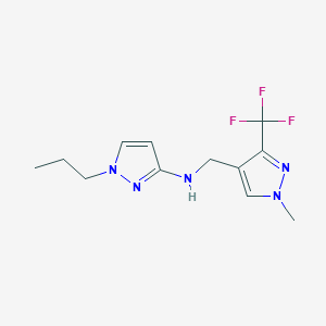 N-{[1-methyl-3-(trifluoromethyl)-1H-pyrazol-4-yl]methyl}-1-propyl-1H-pyrazol-3-amine