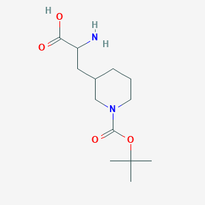 molecular formula C13H24N2O4 B11727895 2-Amino-3-(1-Boc-3-piperidyl)propionic Acid 