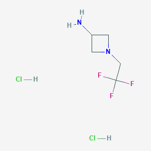 molecular formula C5H11Cl2F3N2 B11727897 1-(2,2,2-Trifluoroethyl)azetidin-3-amine dihydrochloride 