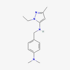 N-{[4-(dimethylamino)phenyl]methyl}-1-ethyl-3-methyl-1H-pyrazol-5-amine