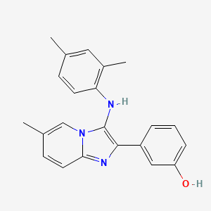 3-[3-(2,4-Dimethylanilino)-6-methylimidazo[1,2-a]pyridin-2-yl]phenol