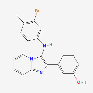 3-[3-(3-Bromo-4-methylanilino)imidazo[1,2-a]pyridin-2-yl]phenol
