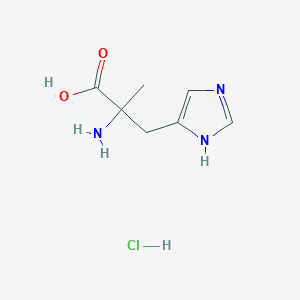 molecular formula C7H12ClN3O2 B11727946 2-amino-3-(1H-imidazol-5-yl)-2-methylpropanoic acid hydrochloride 