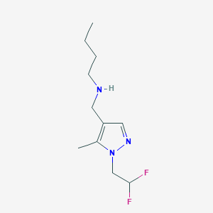 molecular formula C11H19F2N3 B11727948 butyl({[1-(2,2-difluoroethyl)-5-methyl-1H-pyrazol-4-yl]methyl})amine 