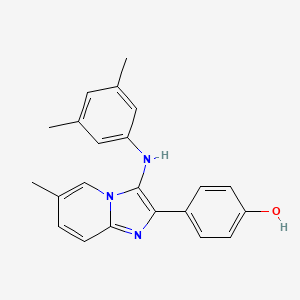 4-[3-(3,5-Dimethylanilino)-6-methylimidazo[1,2-a]pyridin-2-yl]phenol
