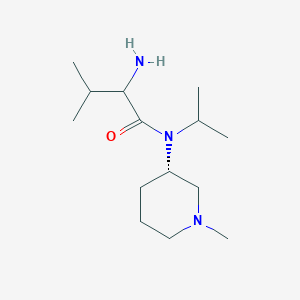 molecular formula C14H29N3O B11727957 2-amino-3-methyl-N-[(3S)-1-methylpiperidin-3-yl]-N-propan-2-ylbutanamide 