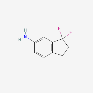 molecular formula C9H9F2N B11727967 3,3-Difluoro-2,3-dihydro-1H-inden-5-amine 