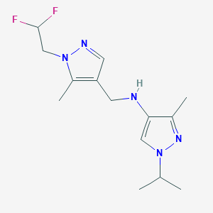 N-{[1-(2,2-difluoroethyl)-5-methyl-1H-pyrazol-4-yl]methyl}-3-methyl-1-(propan-2-yl)-1H-pyrazol-4-amine