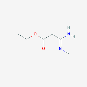 molecular formula C6H12N2O2 B11727992 Ethyl 3-imino-3-(methylamino)propanoate 