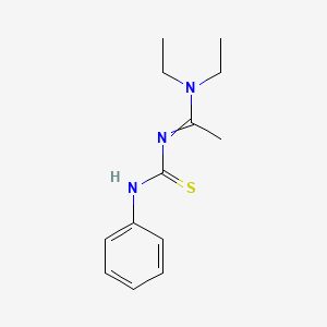 Ethanimidamide, N,N-diethyl-N'-[(phenylamino)thioxomethyl]-