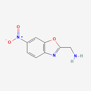 molecular formula C8H7N3O3 B11728033 6-Nitrobenzoxazole-2-methanamine CAS No. 944897-51-2