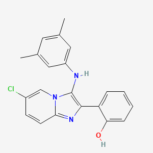 2-[6-Chloro-3-(3,5-dimethylanilino)imidazo[1,2-a]pyridin-2-yl]phenol