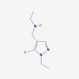 molecular formula C8H14FN3 B11728042 ethyl[(1-ethyl-5-fluoro-1H-pyrazol-4-yl)methyl]amine 