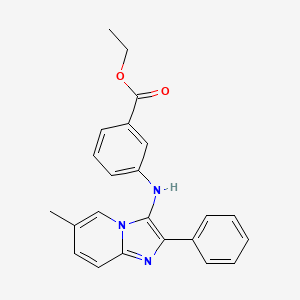 Ethyl 3-[(6-methyl-2-phenylimidazo[1,2-a]pyridin-3-yl)amino]benzoate