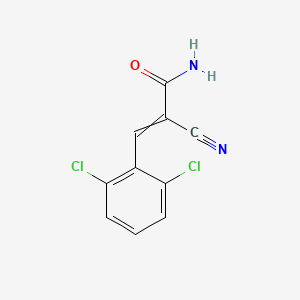 molecular formula C10H6Cl2N2O B11728086 2-Cyano-3-(2,6-dichlorophenyl)prop-2-enamide 