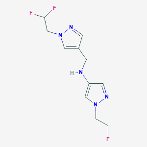 N-{[1-(2,2-difluoroethyl)-1H-pyrazol-4-yl]methyl}-1-(2-fluoroethyl)-1H-pyrazol-4-amine