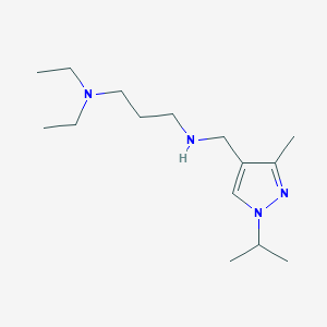 [3-(diethylamino)propyl]({[3-methyl-1-(propan-2-yl)-1H-pyrazol-4-yl]methyl})amine