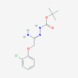 N'-[1-amino-2-(2-chlorophenoxy)ethylidene](tert-butoxy)carbohydrazide