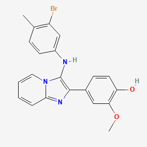 4-[3-(3-Bromo-4-methylanilino)imidazo[1,2-a]pyridin-2-yl]-2-methoxyphenol