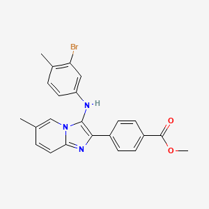 Methyl 4-[3-(3-bromo-4-methylanilino)-6-methylimidazo[1,2-a]pyridin-2-yl]benzoate