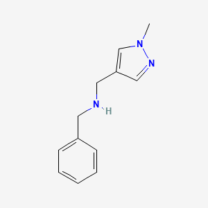 molecular formula C12H15N3 B11728133 benzyl[(1-methyl-1H-pyrazol-4-yl)methyl]amine 