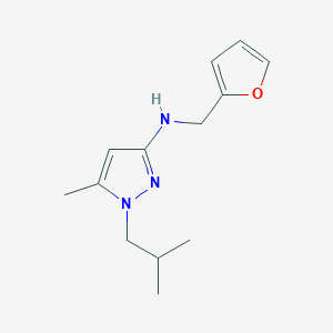 N-[(furan-2-yl)methyl]-5-methyl-1-(2-methylpropyl)-1H-pyrazol-3-amine