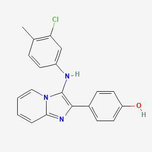 4-[3-(3-Chloro-4-methylanilino)imidazo[1,2-a]pyridin-2-yl]phenol