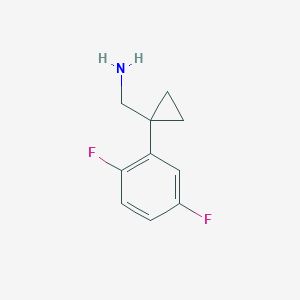 molecular formula C10H11F2N B11728157 1-(2,5-Difluorophenyl)cyclopropanemethanamine 